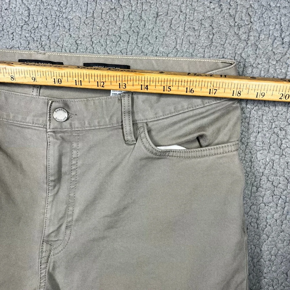 Banana Republic Traveler Pants Athletic Tapered Fit Khaki Tan 36x34 (36x32)